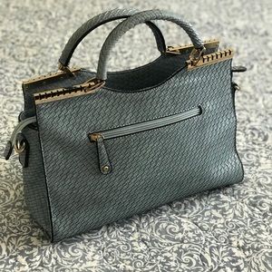 Faux leather satchel